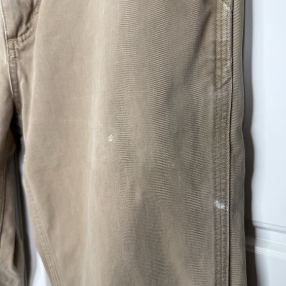 Carhartt Relaxed Fit Pants Men's 33/31 Khaki Carpenter Distressed 100095-253 - Picture 5 of 9